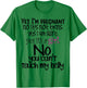 Yes I'm pregnant funny baby announcement pregnancy T-Shirt - T-Shirt | Irish Green
