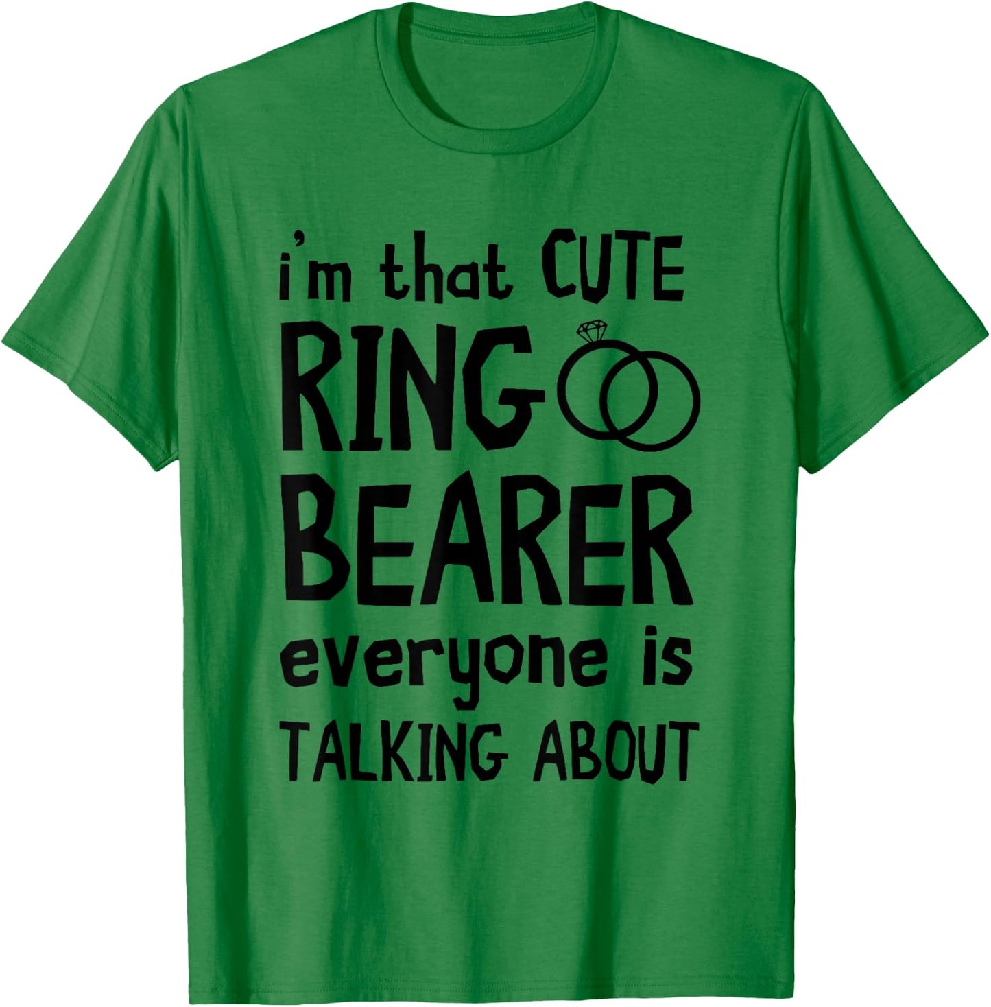 Ring Bearer I'm That Cute Wedding Party Security Ring T-Shirt - T-Shirt | Irish Green