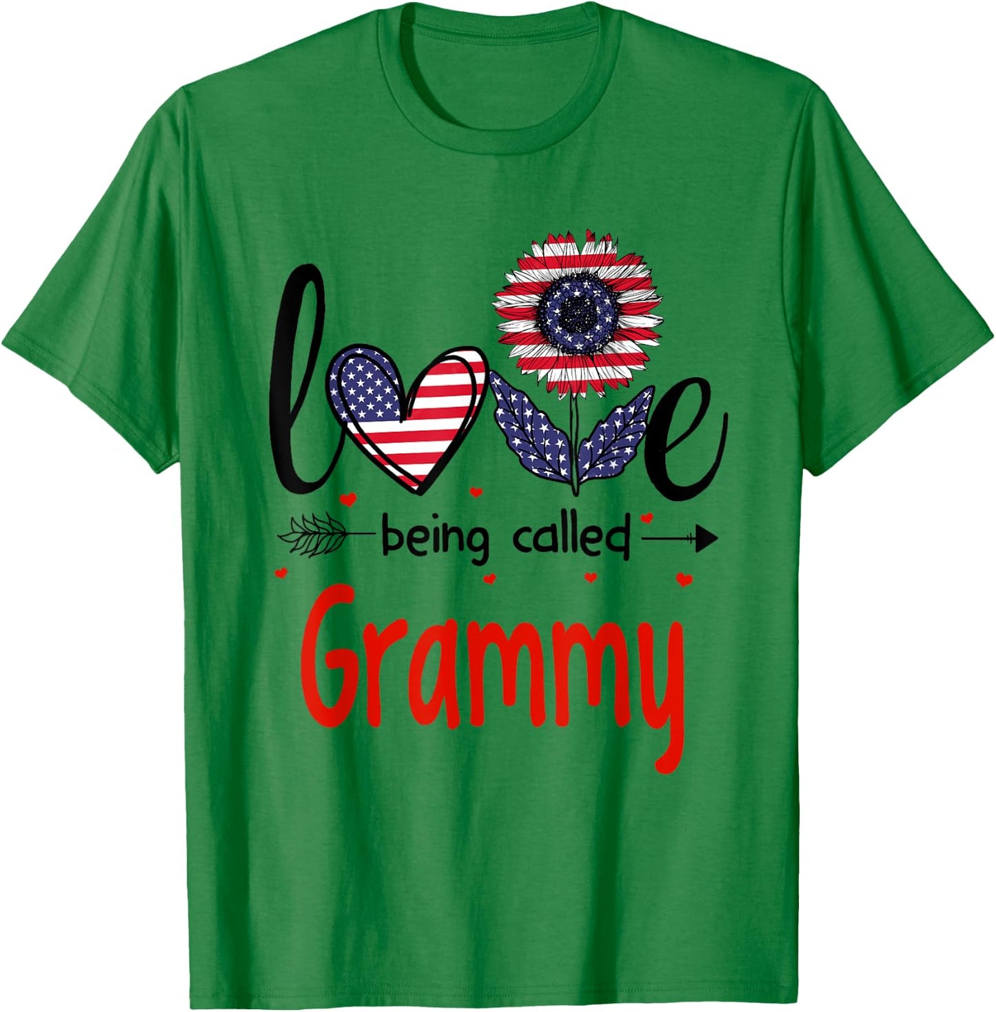 Love Being Called Grammy American Flag Patriotic 4th Of July Men T-Shirt - T-Shirt | Irish Green