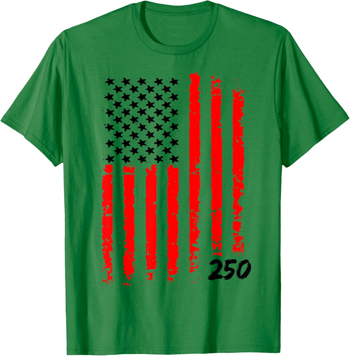 250th Anniversary of America 1776 Light Blue American Flag T-Shirt - T-Shirt | Irish Green