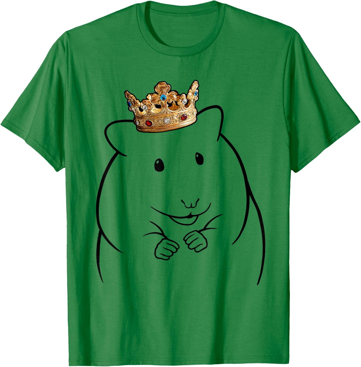 Hamster Wearing Crown T-Shirt - T-Shirt | Irish Green
