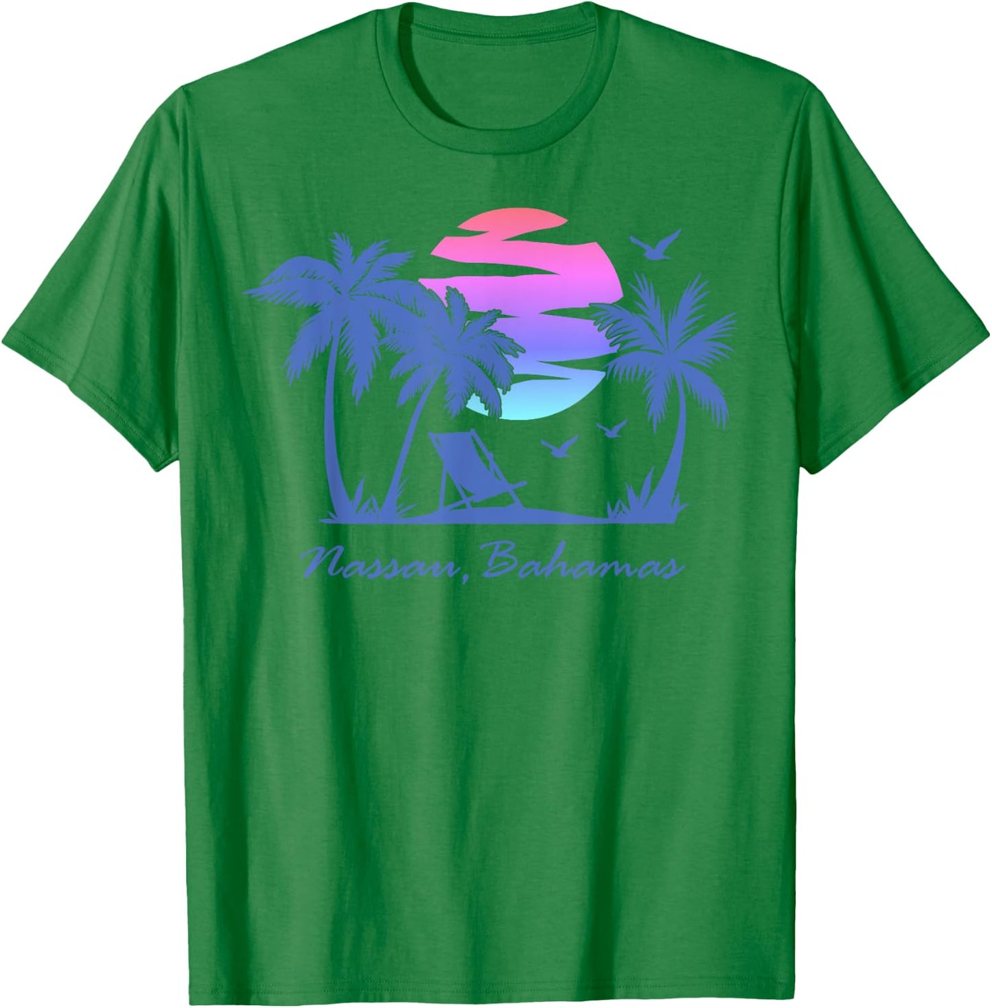 NASSAU BAHAMAS Beach Vacation Spring Break Honeymoon Retro T-Shirt - T-Shirt | Irish Green