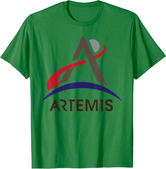Project Artemis NASA Program Logo - Return to the Moon T-Shirt - T-Shirt | Irish Green