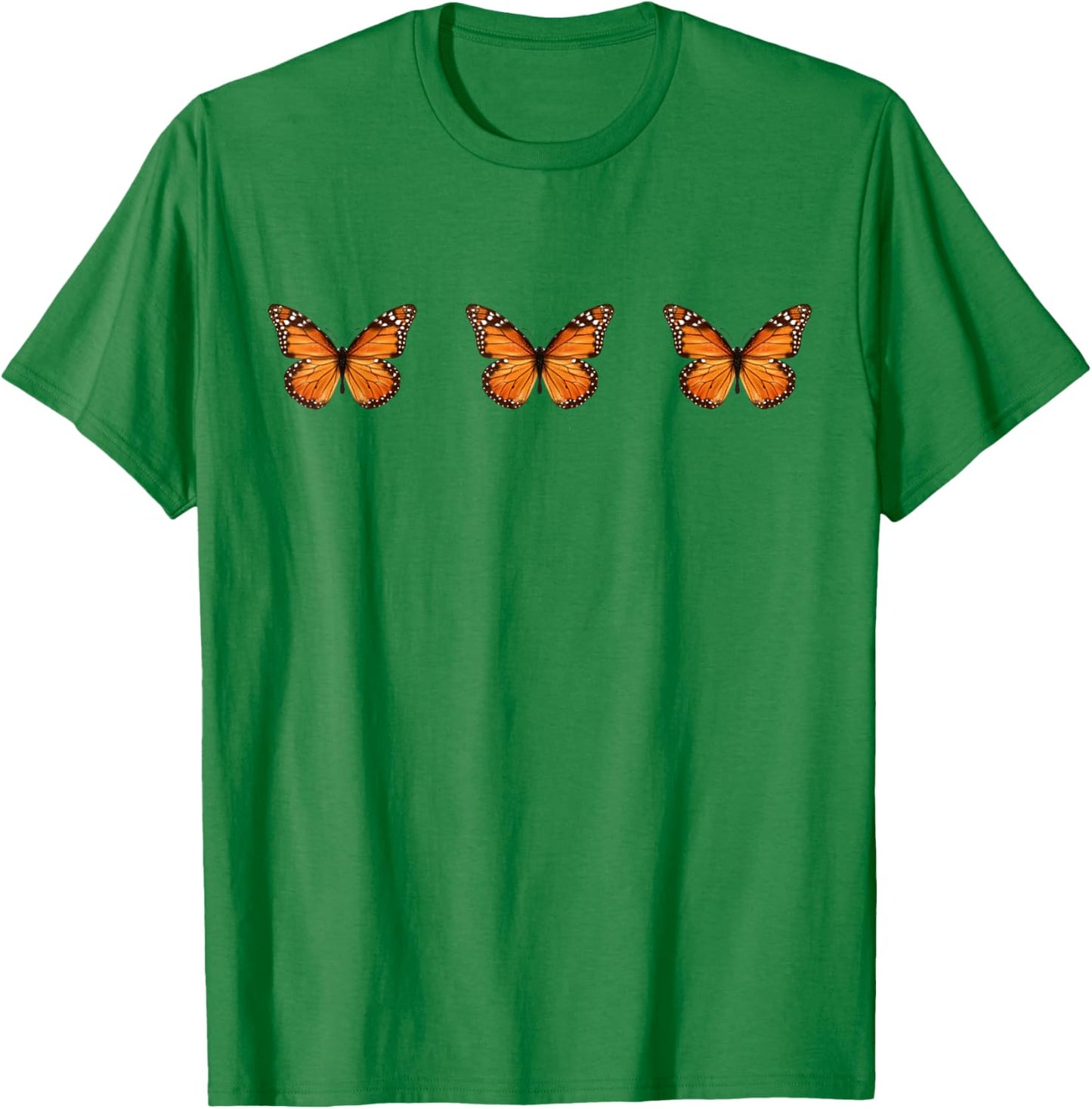 Aesthetic Monarch Butterflys - Butterfly Soft Grunge T-Shirt - T-Shirt | Irish Green
