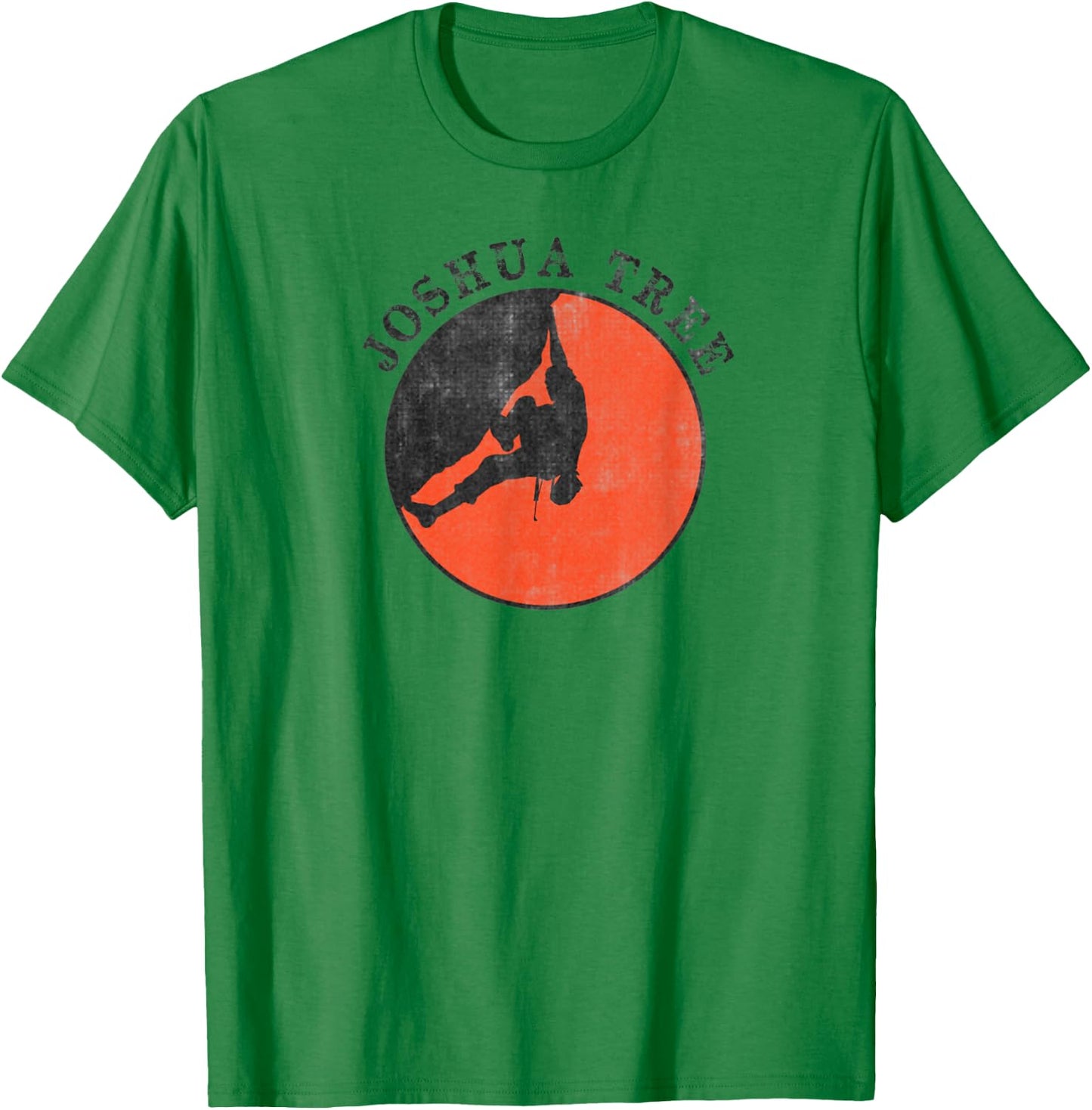 JOSHUA TREE Distressed Bouldering Rock Climbing T-Shirt - T-Shirt | Irish Green