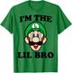 Super Mario Luigi I'm The Lil Bro Portrait T-Shirt - T-Shirt | Irish Green