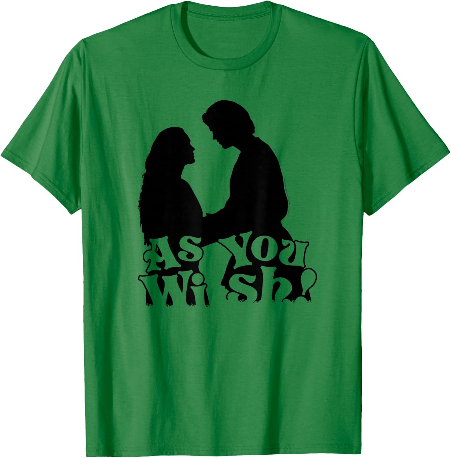 Princess Bride As You Wish Solid Silhouette Retro Movie T-Shirt - T-Shirt | Irish Green