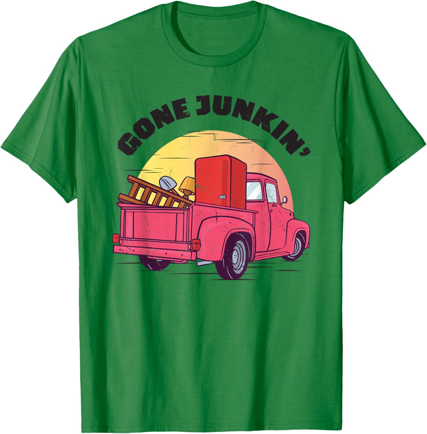 Gone Junkin | Antique and Junk Lovers | Thrifting T-Shirt - T-Shirt | Irish Green
