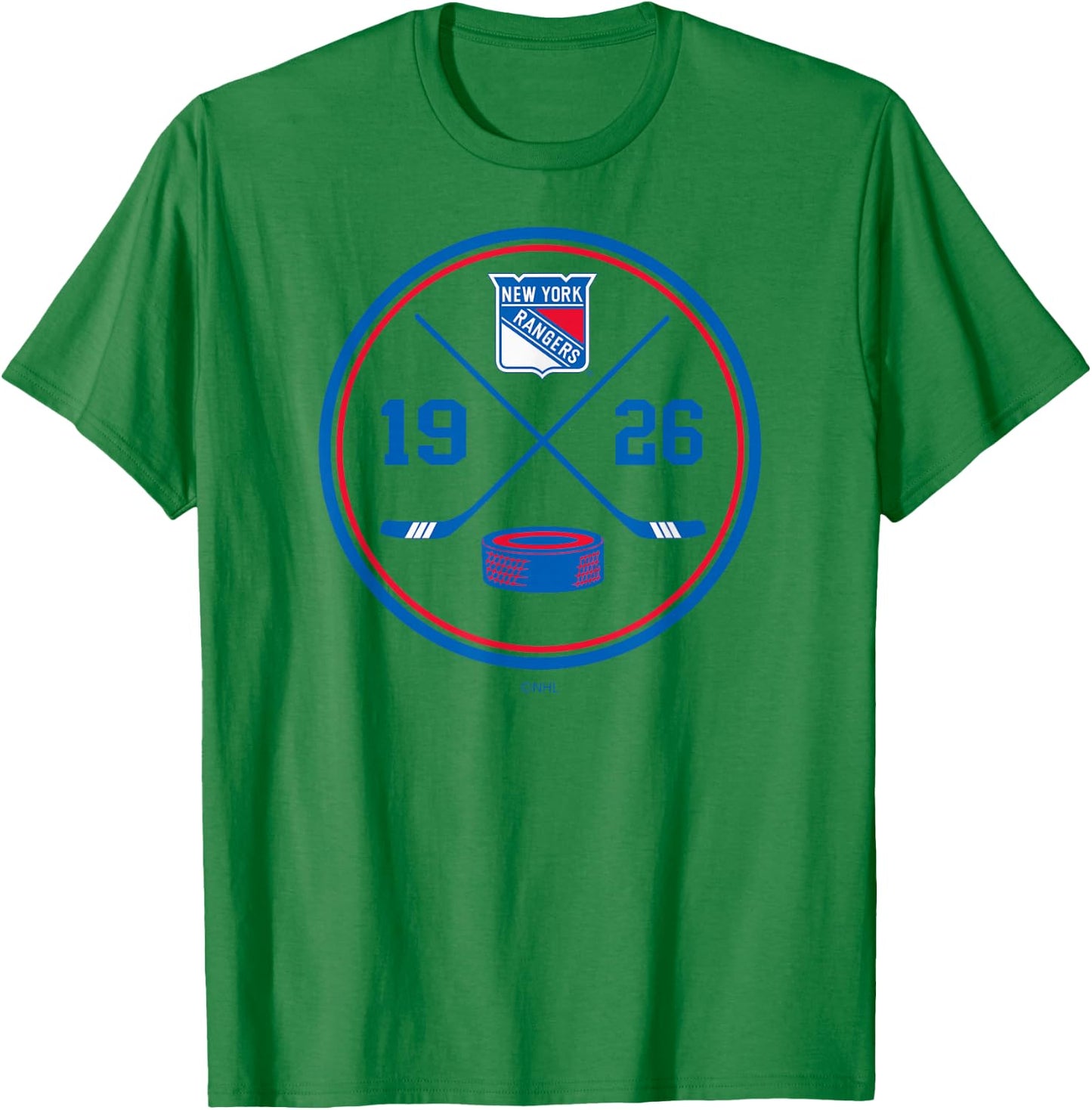 New York Rangers Prize Heather Gray Officially Licensed T-Shirt - T-Shirt | Irish Green