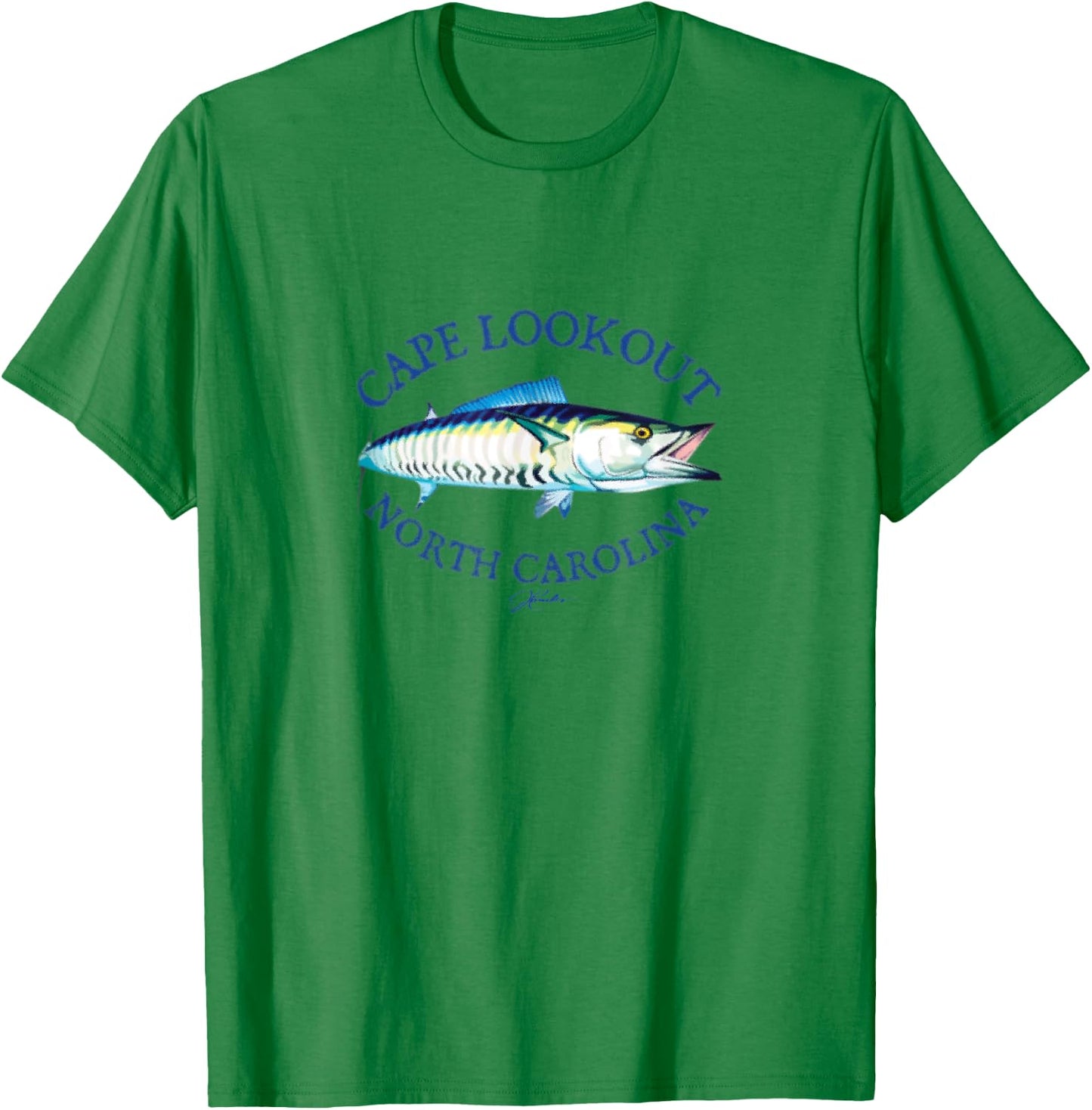 JCombs: Cape Lookout, NC, Wahoo T-Shirt - T-Shirt | Irish Green