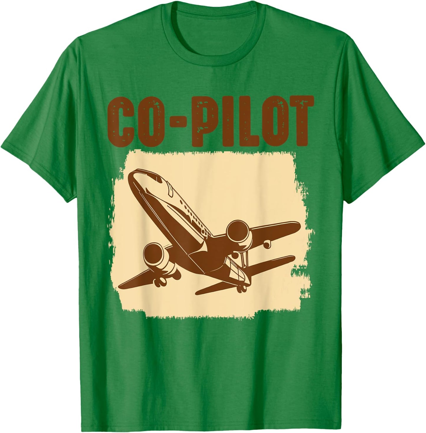 Vintage Airplane Party Airline Pilot Aircraft Captain Co-Pil T-Shirt - T-Shirt | Irish Green