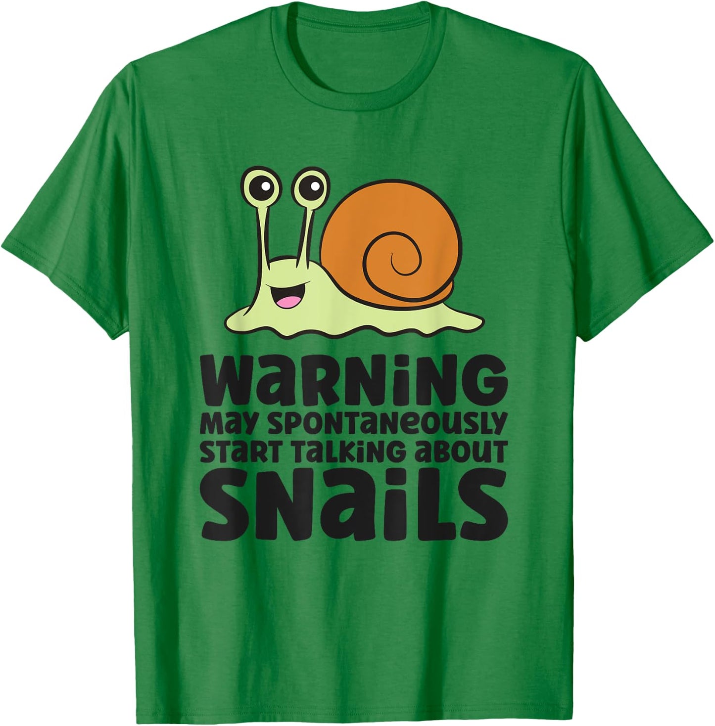 Snail Lover Warning May Spontaneously Talk About Snails T-Shirt - T-Shirt | Irish Green