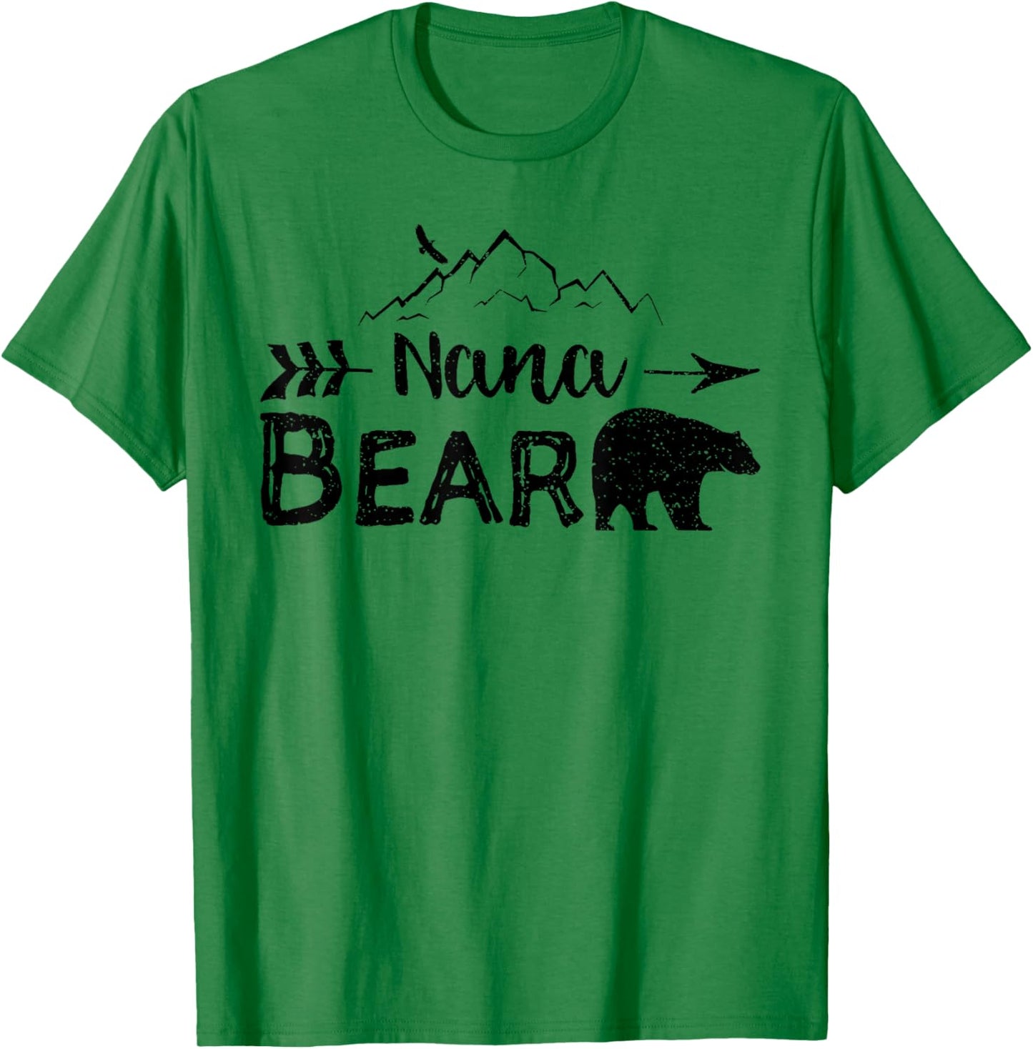 Nana Bear - Camping T-Shirt - T-Shirt | Irish Green