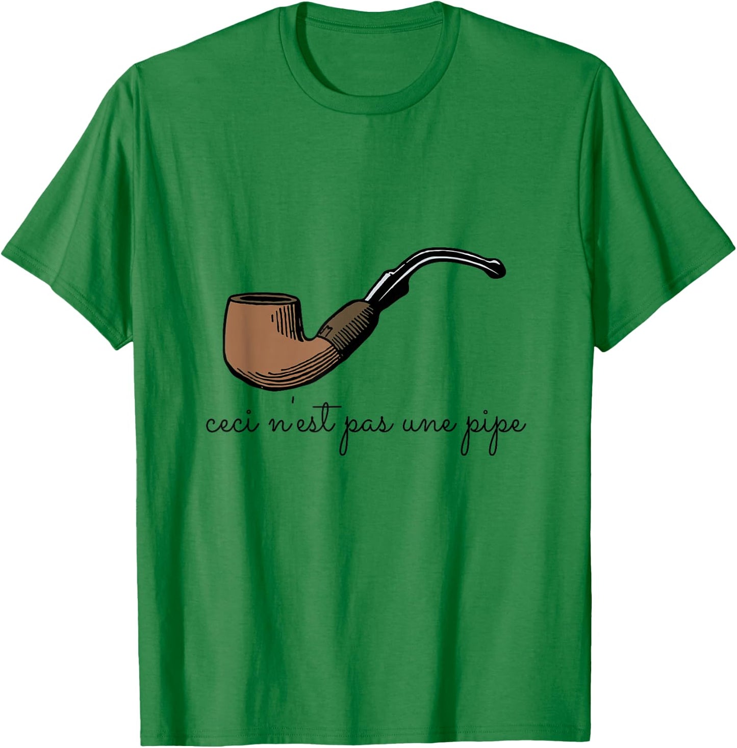 Ceci N'est Pas Une Pipe Cute Art This is Not a Pipe T-Shirt - T-Shirt | Irish Green