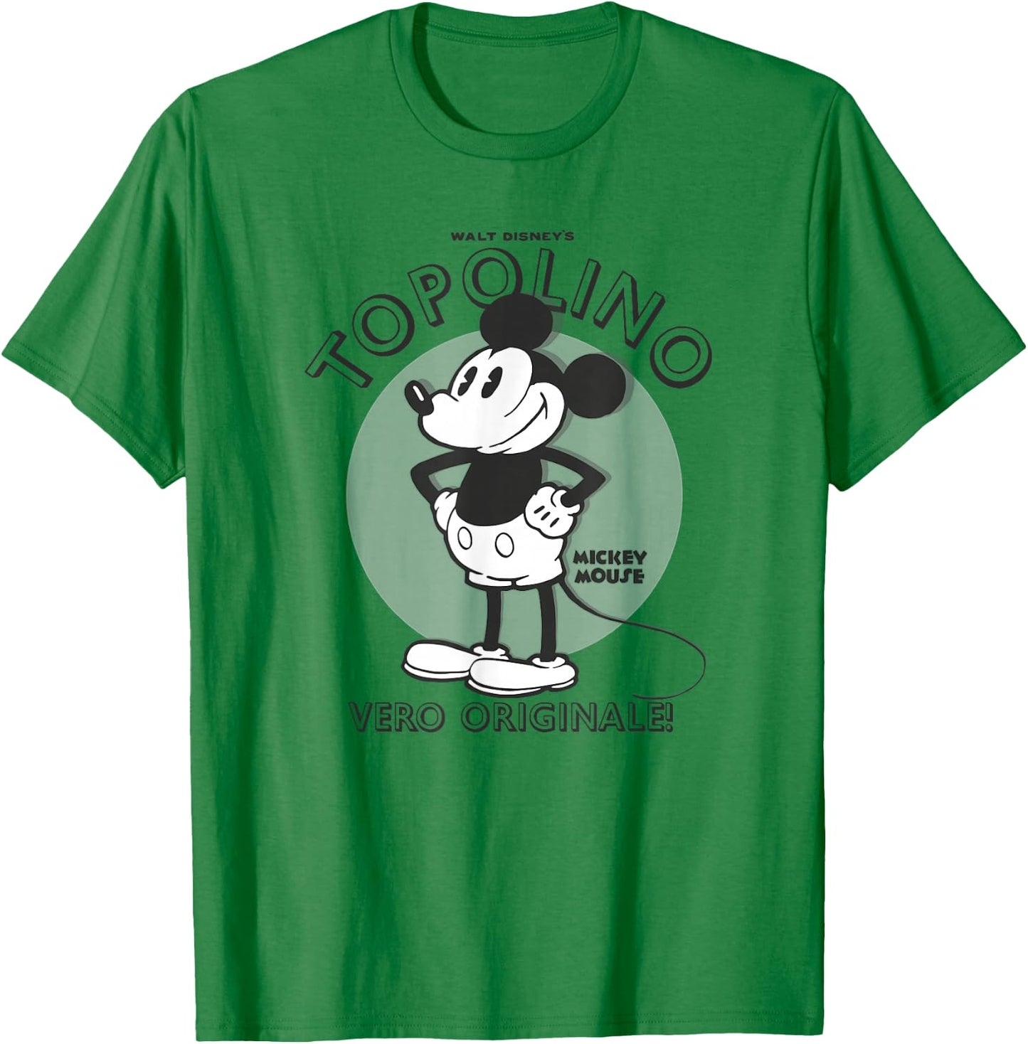 Disney Mickey And Friends Mickey Topolino Vero Originale T-Shirt - T-Shirt | Irish Green