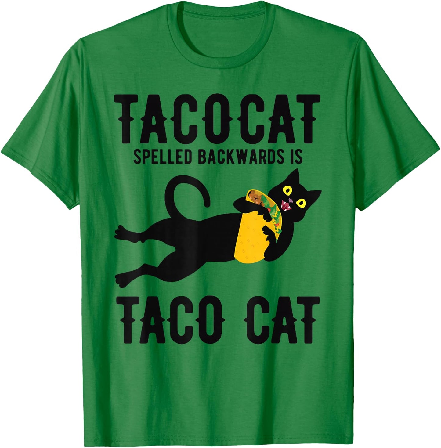 Funny Taco Cat Boys Girls Cinco De Mayo Taco Tuesday T-Shirt - T-Shirt | Irish Green