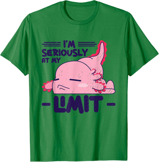 I'm Seriously At My Limit Mexican Caudate Axolotl T-Shirt - T-Shirt | Irish Green