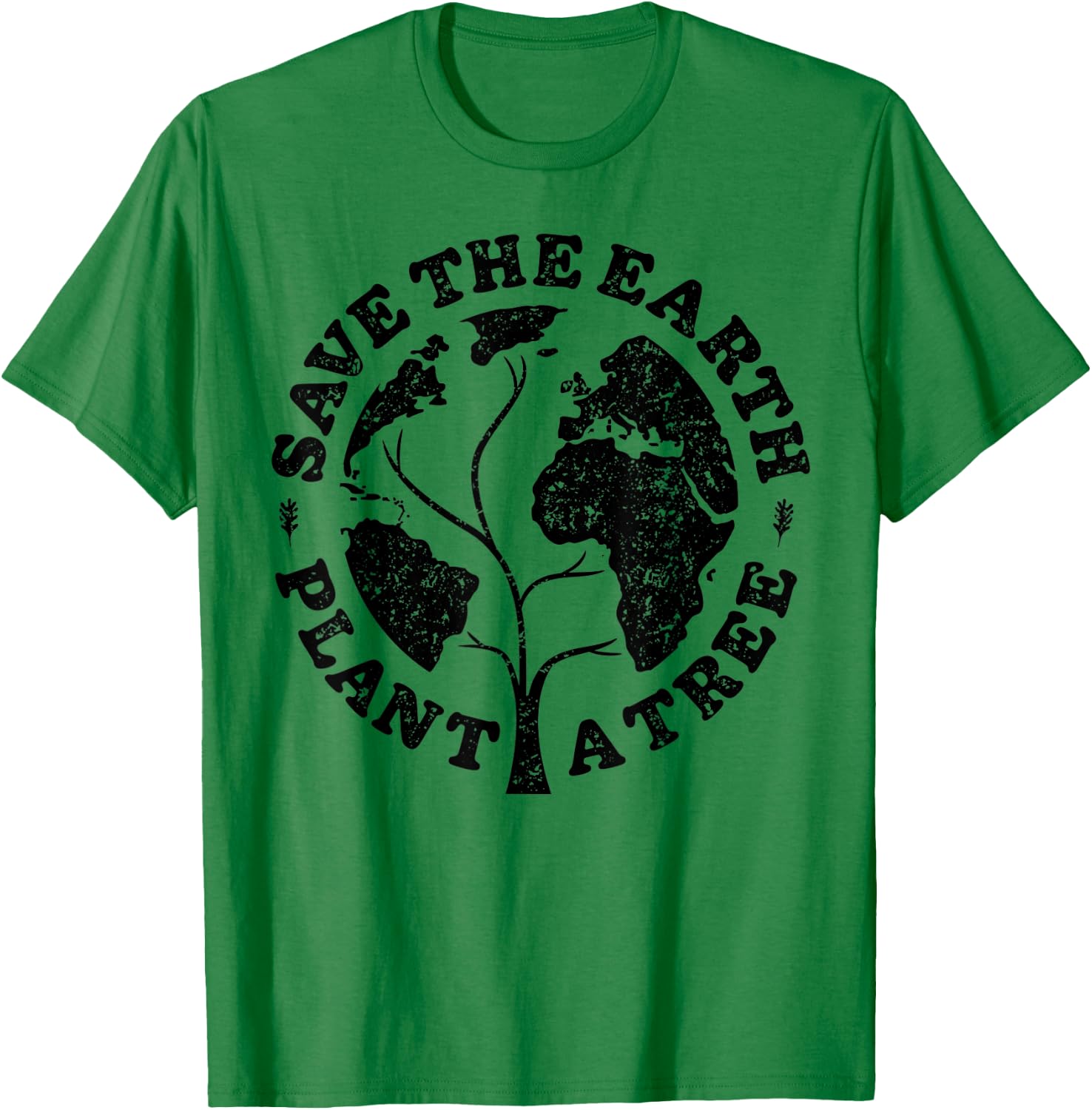 Earth Day Save Earth Plant A Tree Environmental Planet Retro T-Shirt - T-Shirt | Irish Green