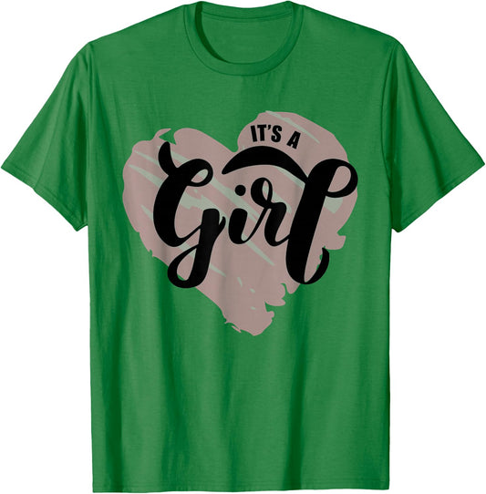 Its a Girl Gender Reveal Party Team Girl T-Shirt - T-Shirt | Irish Green