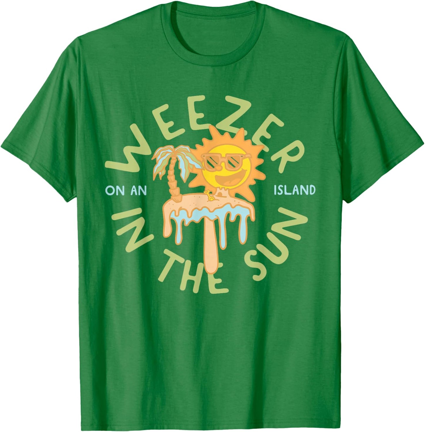 Weezer - On An Island In the Sun T-Shirt - T-Shirt | Irish Green