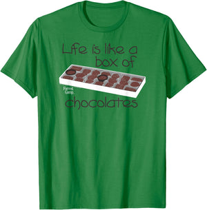 Forrest Gump Life is Like a Box of Chocolates T-Shirt - T-Shirt | Irish Green