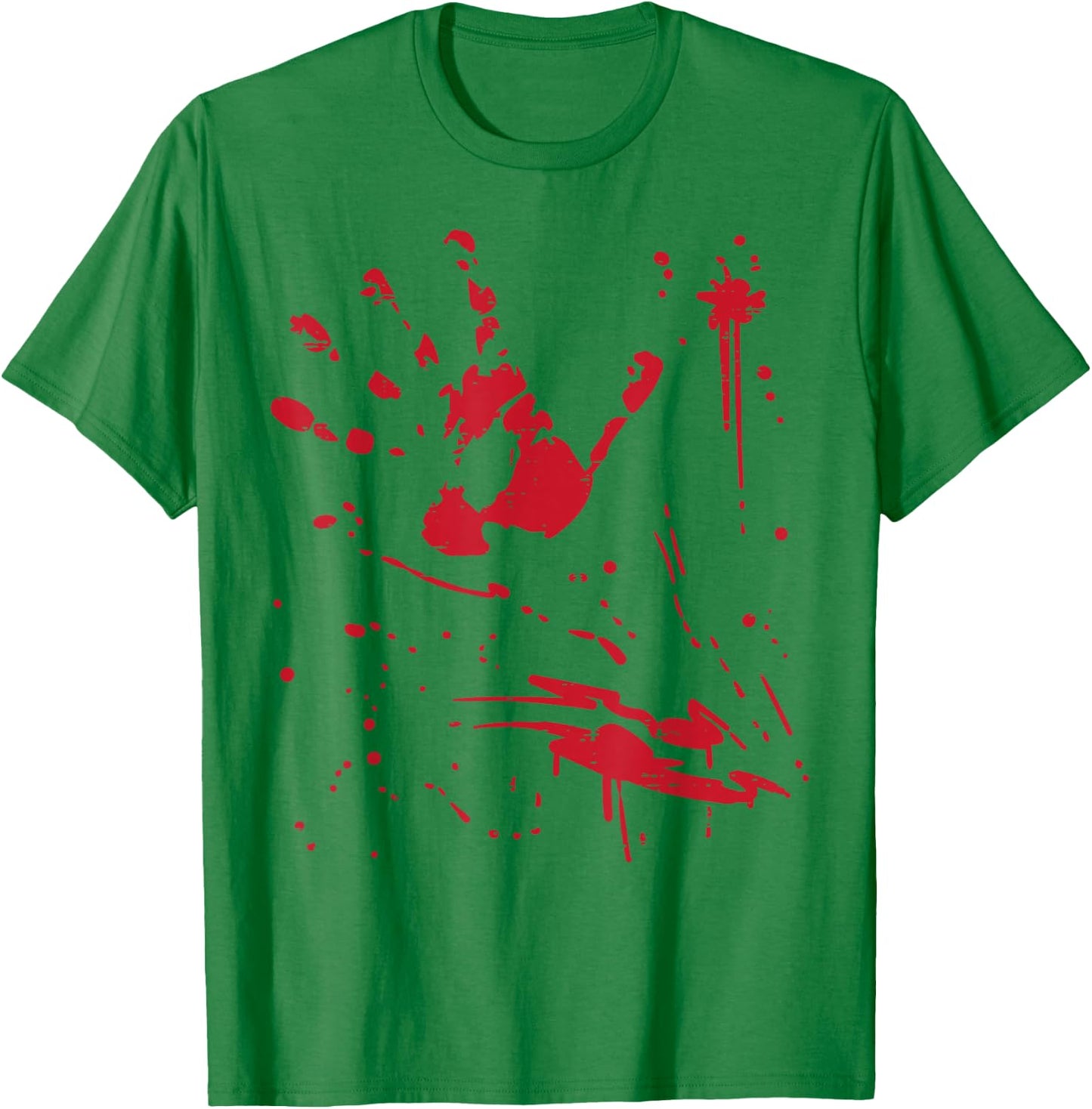 Bloody Handprint Funny Halloween Costume Men Women Kids T-Shirt - T-Shirt | Irish Green
