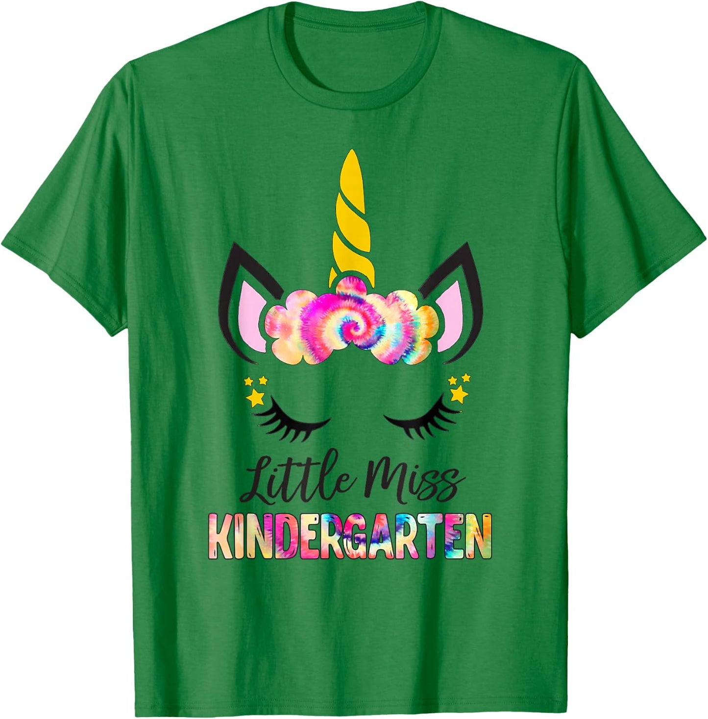 Little Miss Kindergarten Girl Magic Unicorn Shirt Preschool T-Shirt - T-Shirt | Irish Green