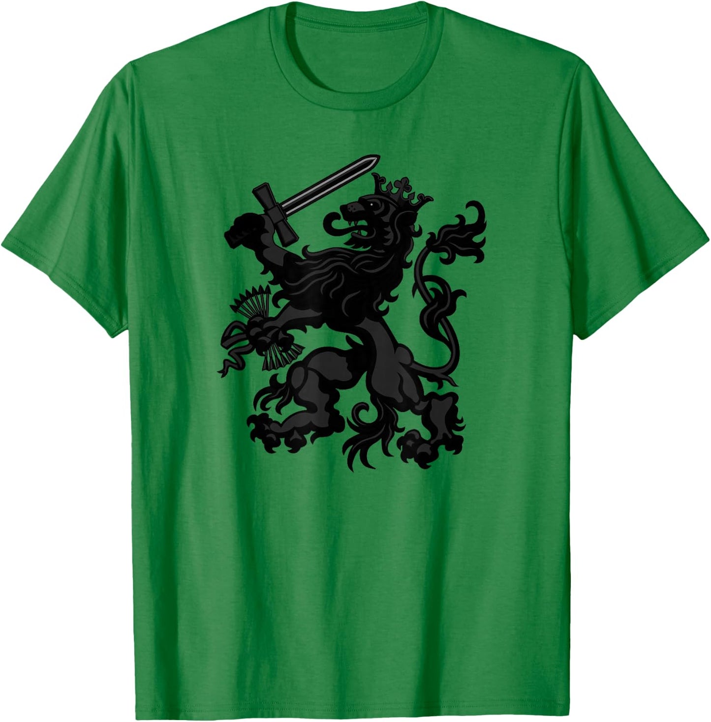Netherlands Flag Dutch Pride Holland Roots Lion Coat of Arms T-Shirt - T-Shirt | Irish Green