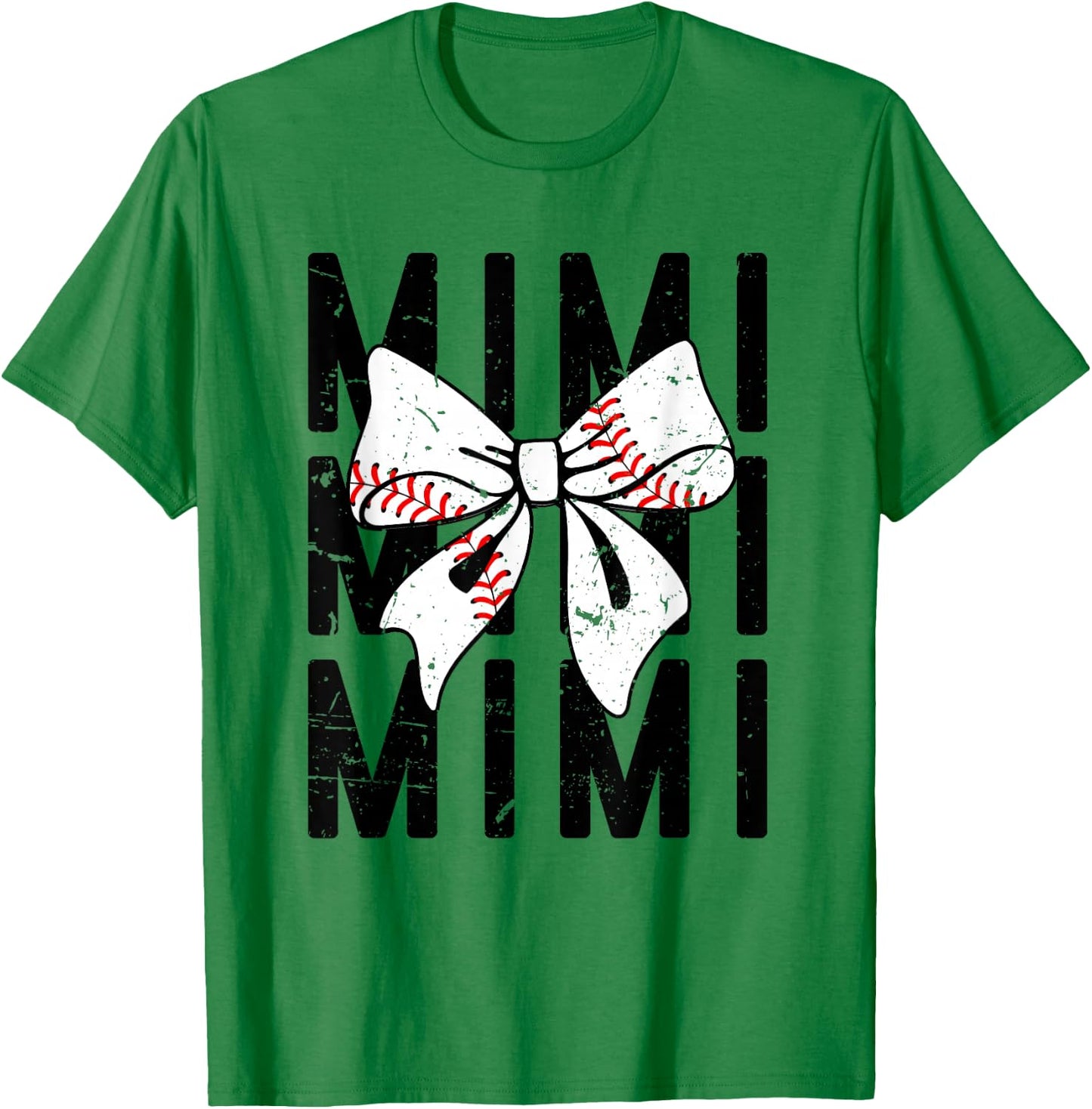 Coquette Baseball Mimi Bow Baseball Grandsons Game T-Shirt - T-Shirt | Irish Green