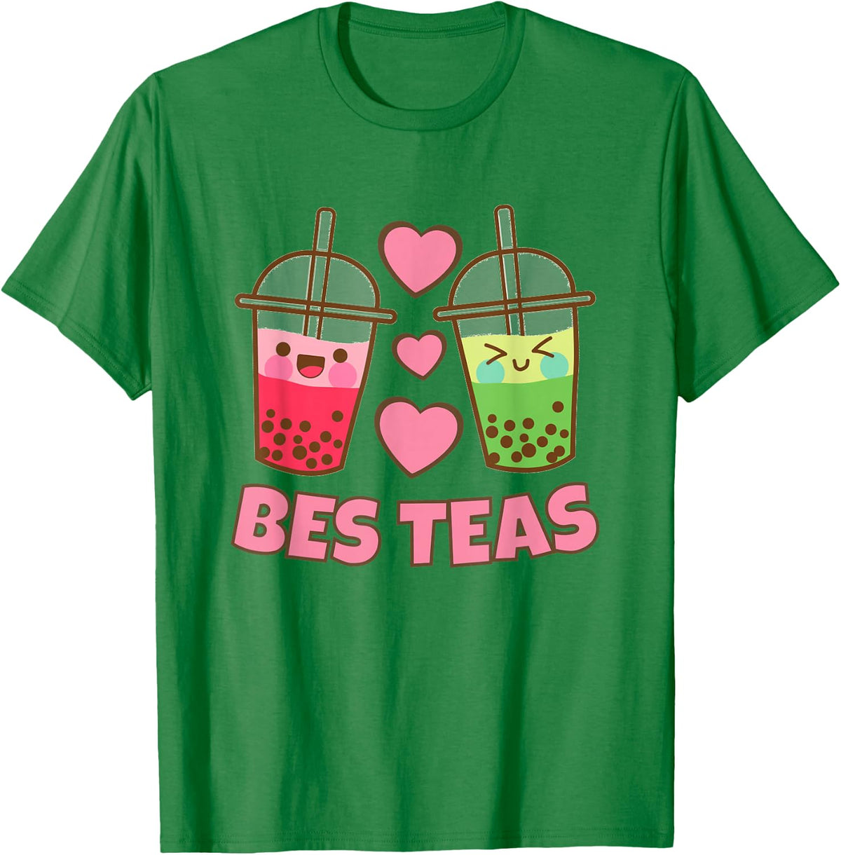 BES Teas Besties Cute Kawaii Bubble Tea Boba Best Friend T-Shirt - T-Shirt | Irish Green