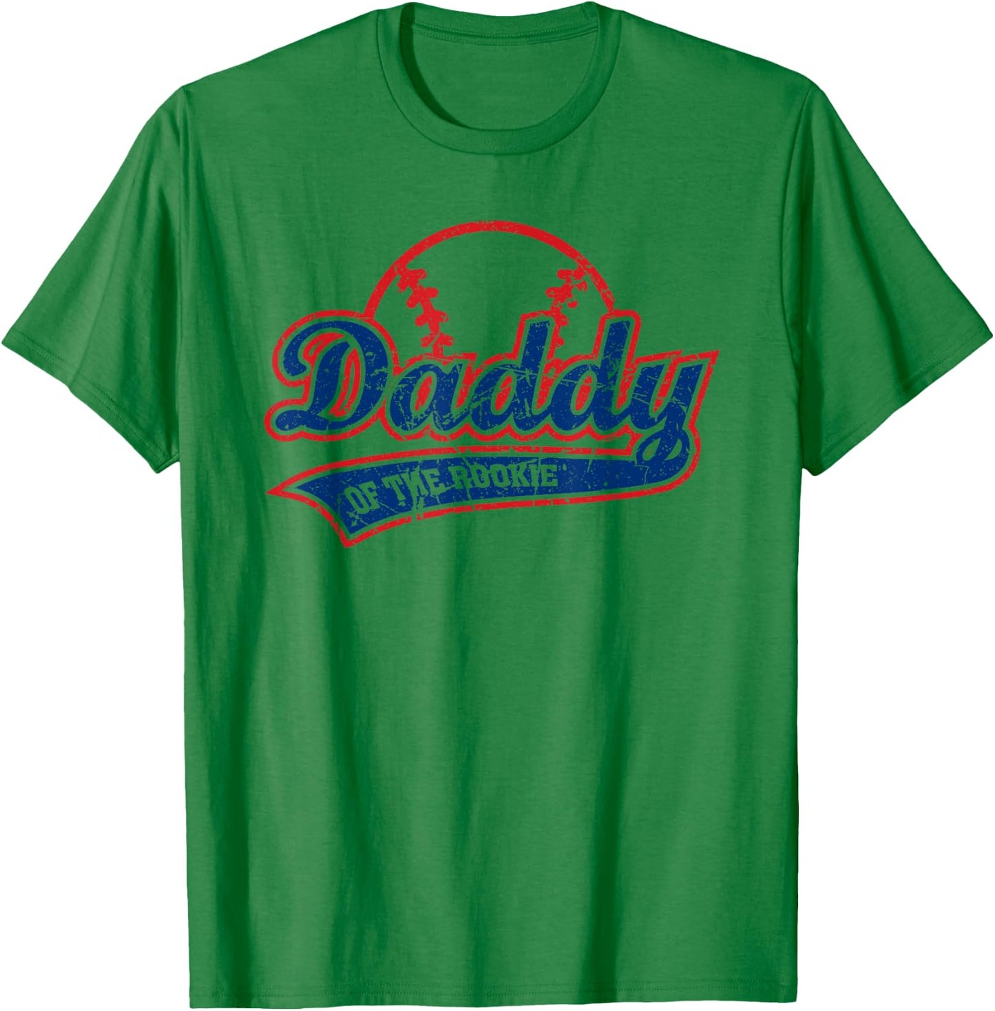 Funny Vintage Baseball Daddy of the Rookie T-Shirt - T-Shirt | Irish Green