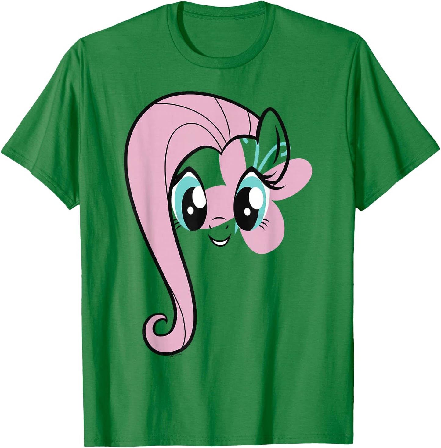 My Little Pony: Friendship is Magic Fluttershy Big Face T-Shirt - T-Shirt | Irish Green