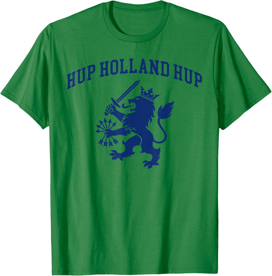 Hup Holland Hup Nederland Flag Dutch Lion Netherlands Pride T-Shirt - T-Shirt | Irish Green