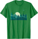 Full Moon Forest Trees Moonlight Outdoors Wildlife Nature T-Shirt - T-Shirt | Irish Green