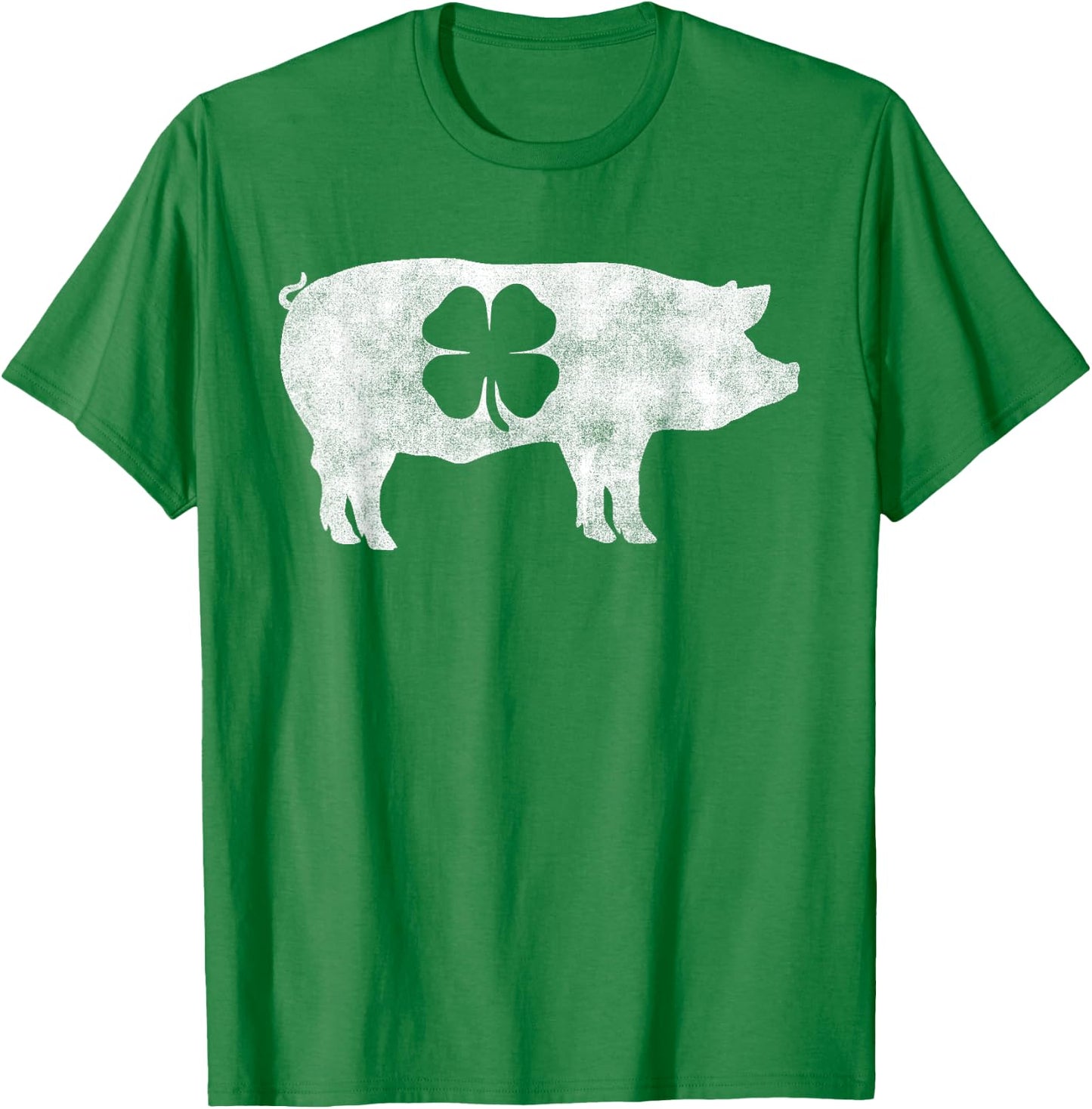 Pig Hog BBQ Meat Gift St. Patrick's Day Shamrock Irish Lucky T-Shirt - T-Shirt | Irish Green