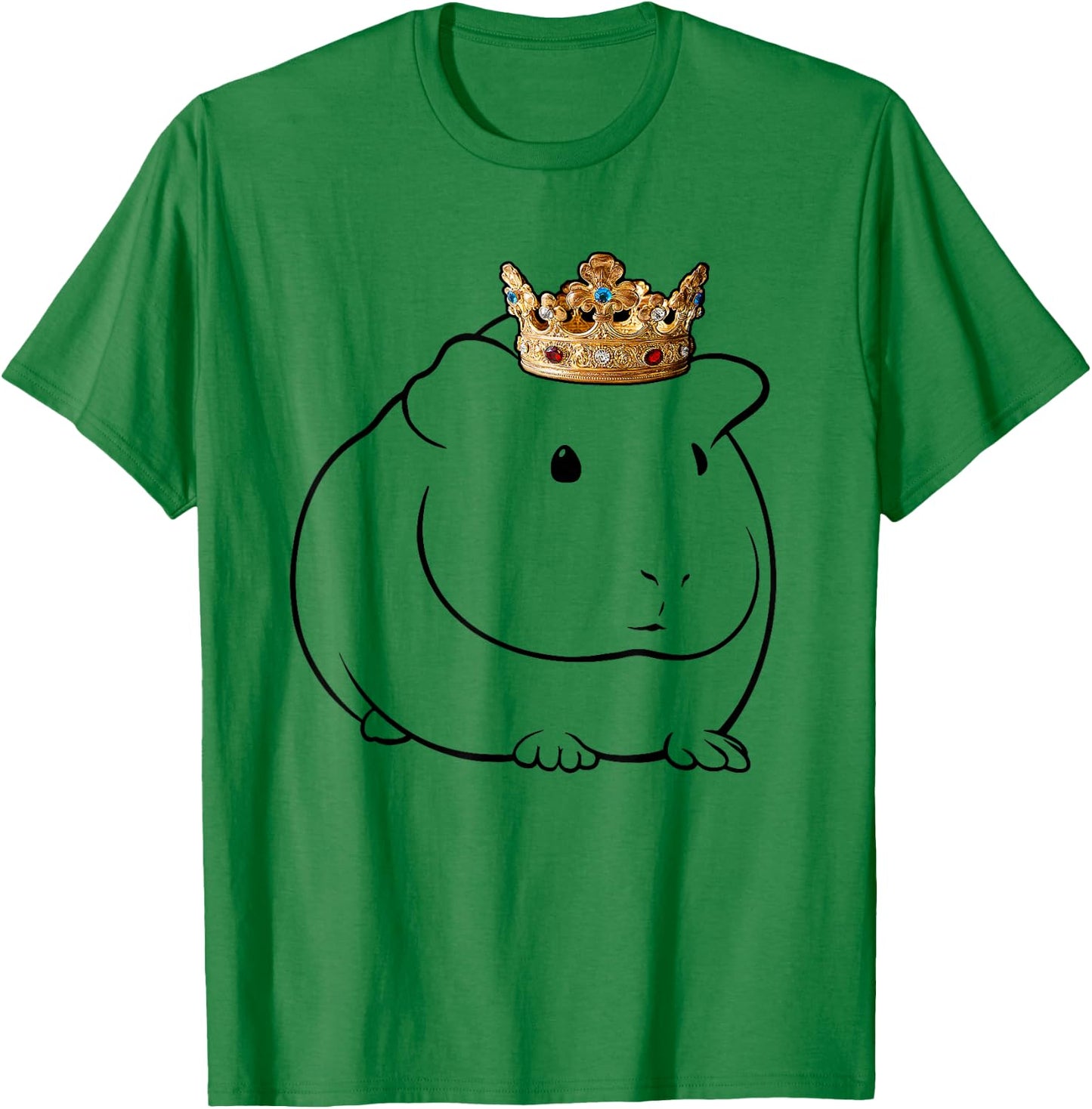 Guinea Pig Wearing Crown T-Shirt - T-Shirt | Irish Green