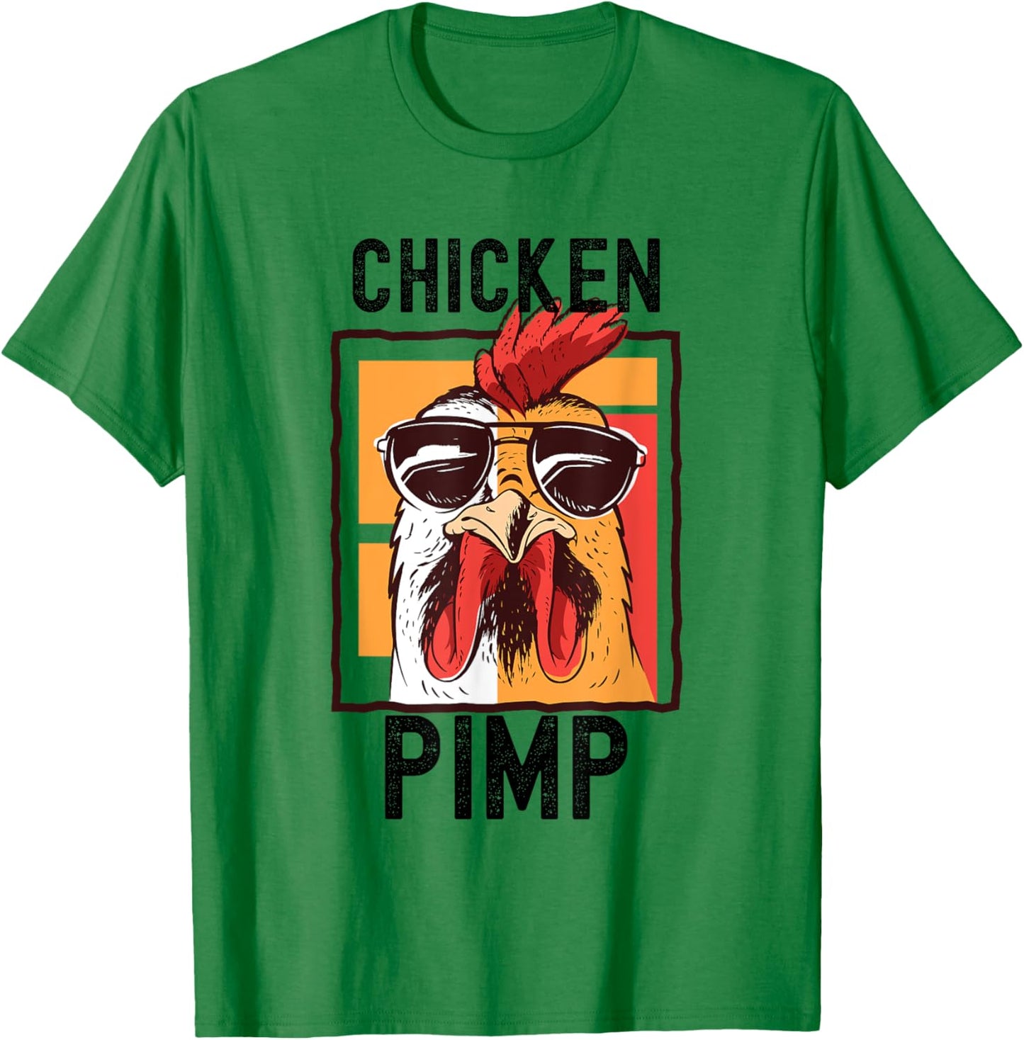 Chicken Pimp, Retro Vintage Farm Chicken Lover Gift T-Shirt - T-Shirt | Irish Green