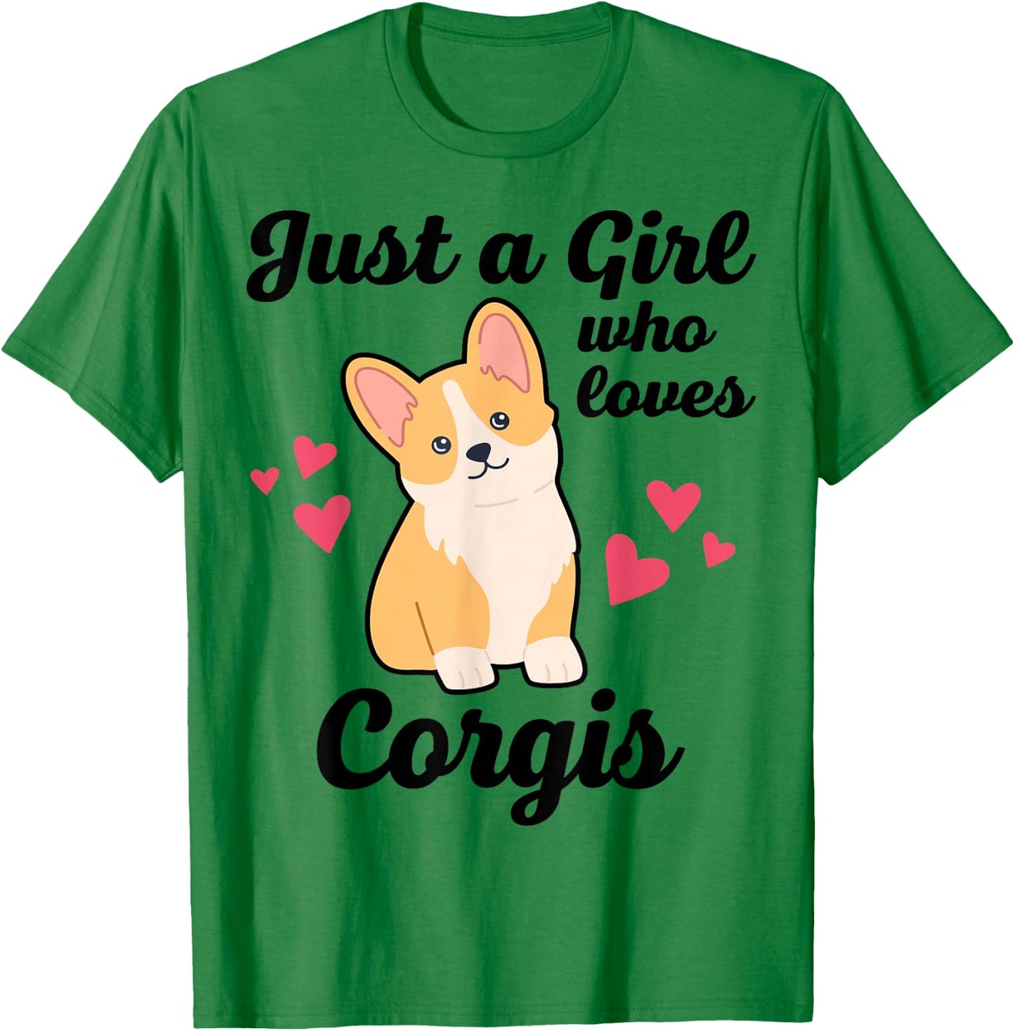 Girl Who Loves Corgi T-Shirt - T-Shirt | Irish Green