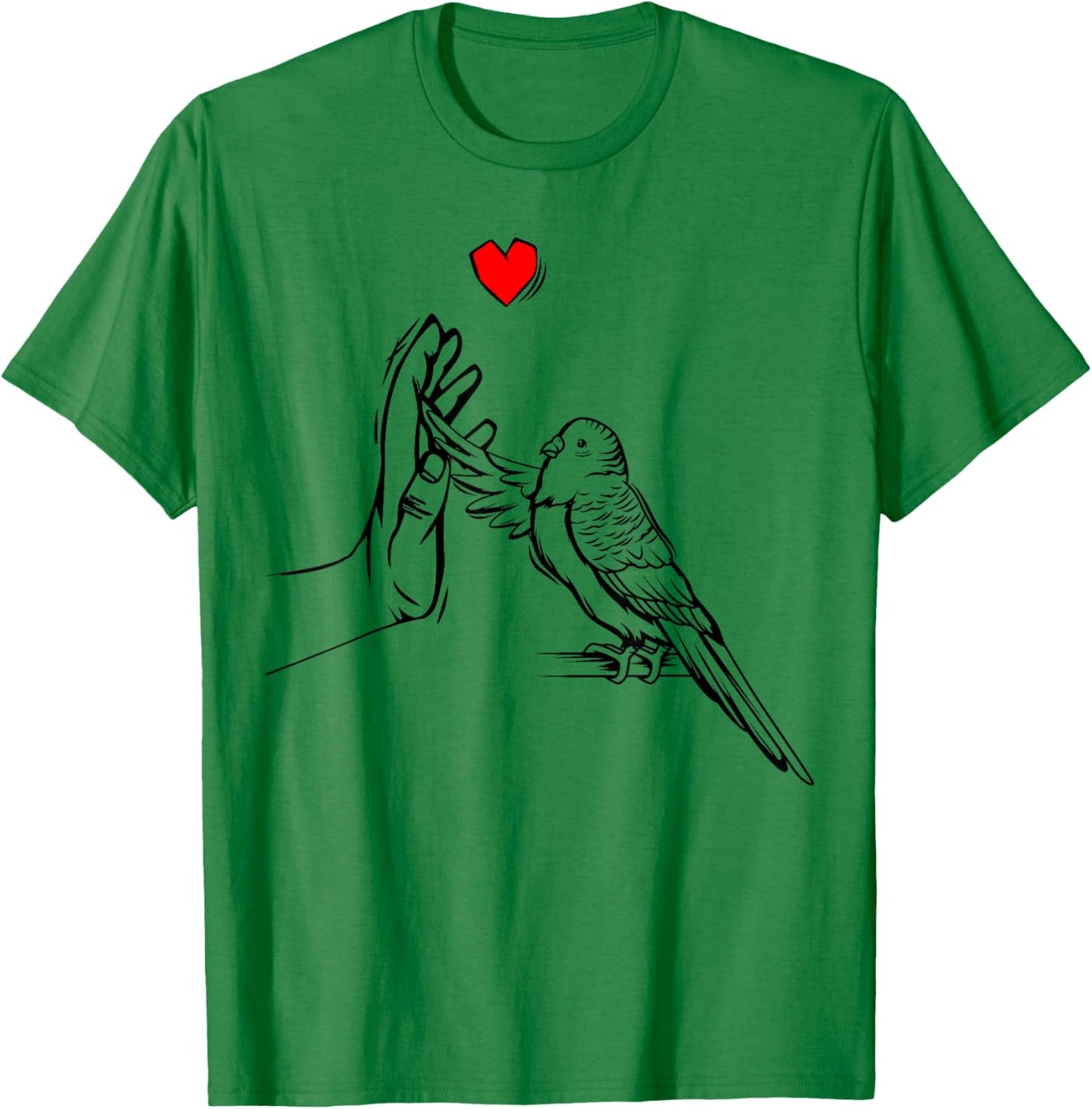Budgie Love Parakeet Heart Bird Gift T-Shirt - T-Shirt | Irish Green