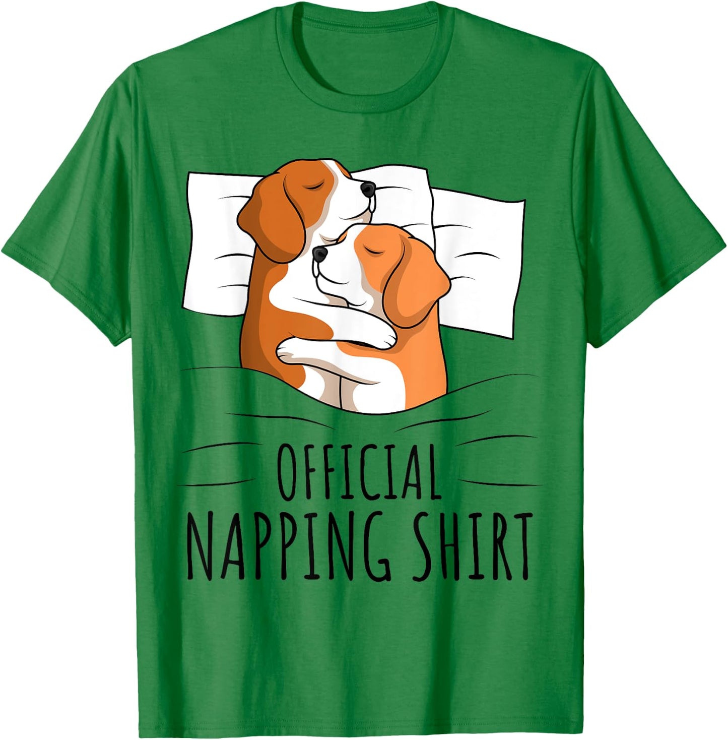 Sleeping Beagle Dog Lover Official Napping T-Shirt - T-Shirt | Irish Green