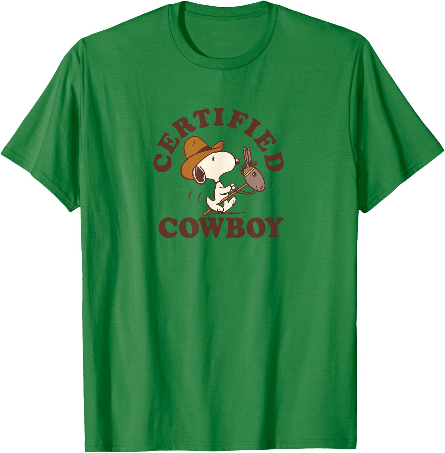 Peanuts - Certified Cowboy Snoopy T-Shirt - T-Shirt | Irish Green