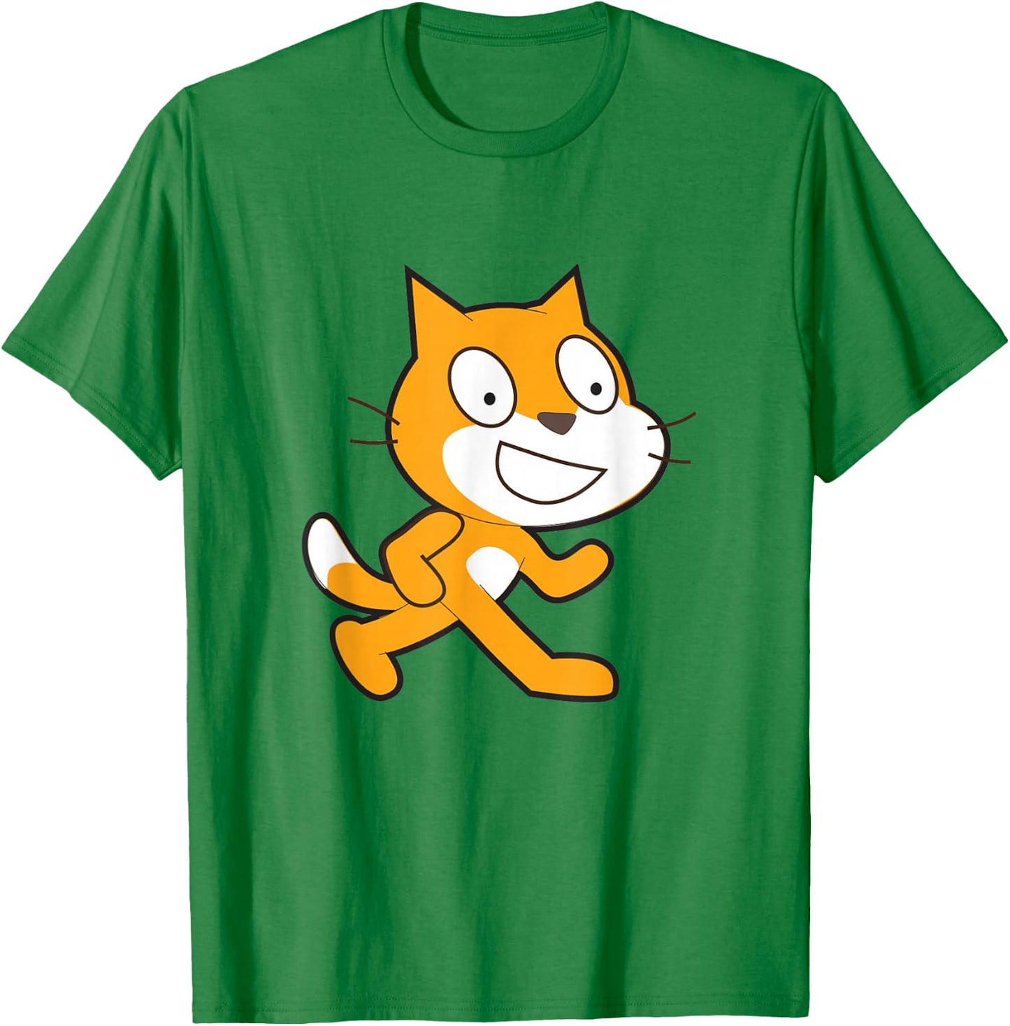 Scratch Programming Language Official Mascot Cat T-Shirt - T-Shirt | Irish Green