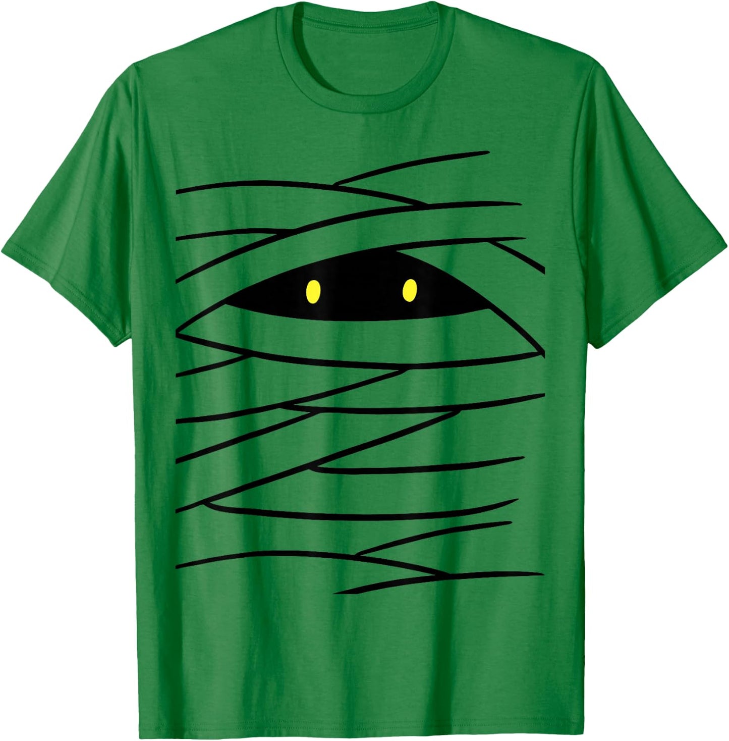 Mummy Costume Easy Haloween Funny Boy Wrap Face Monster Eyes T-Shirt - T-Shirt | Irish Green