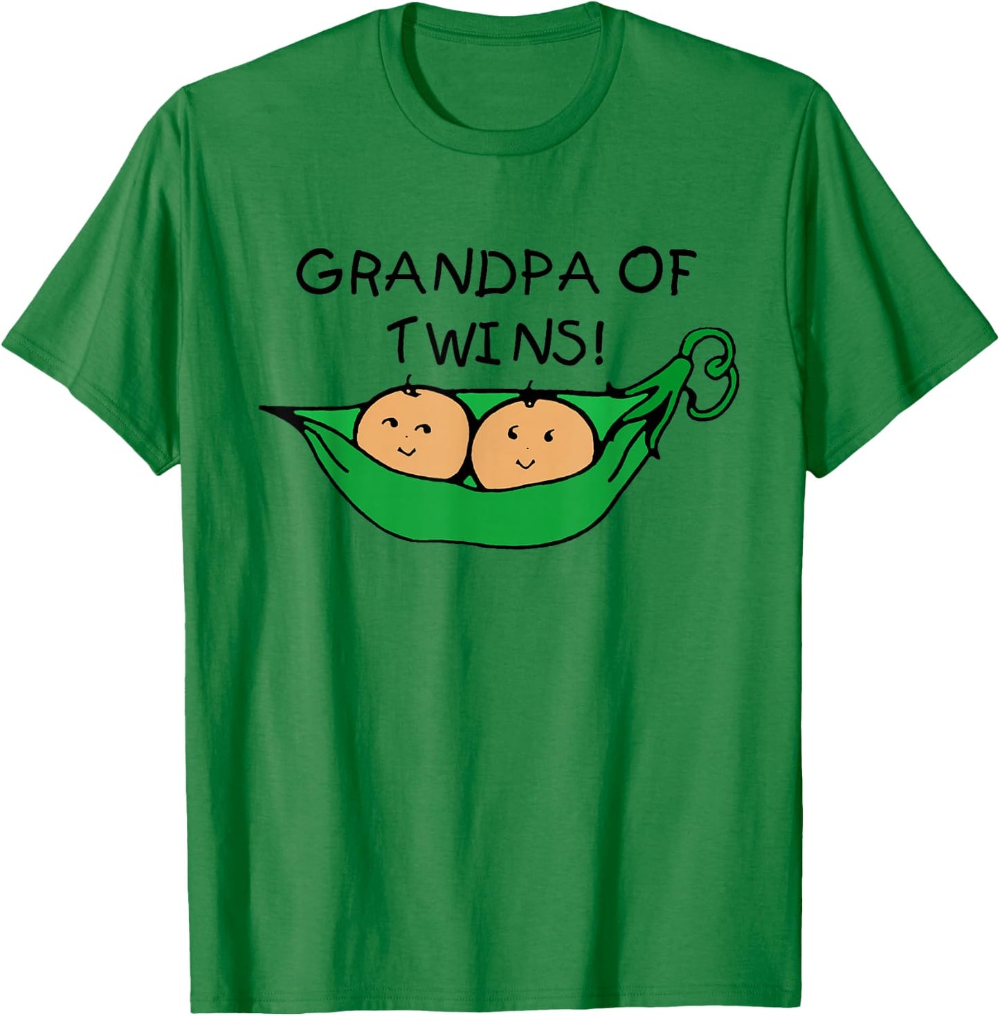 Two Peas in a Pod Grandpa of Twins T-Shirt - T-Shirt | Irish Green
