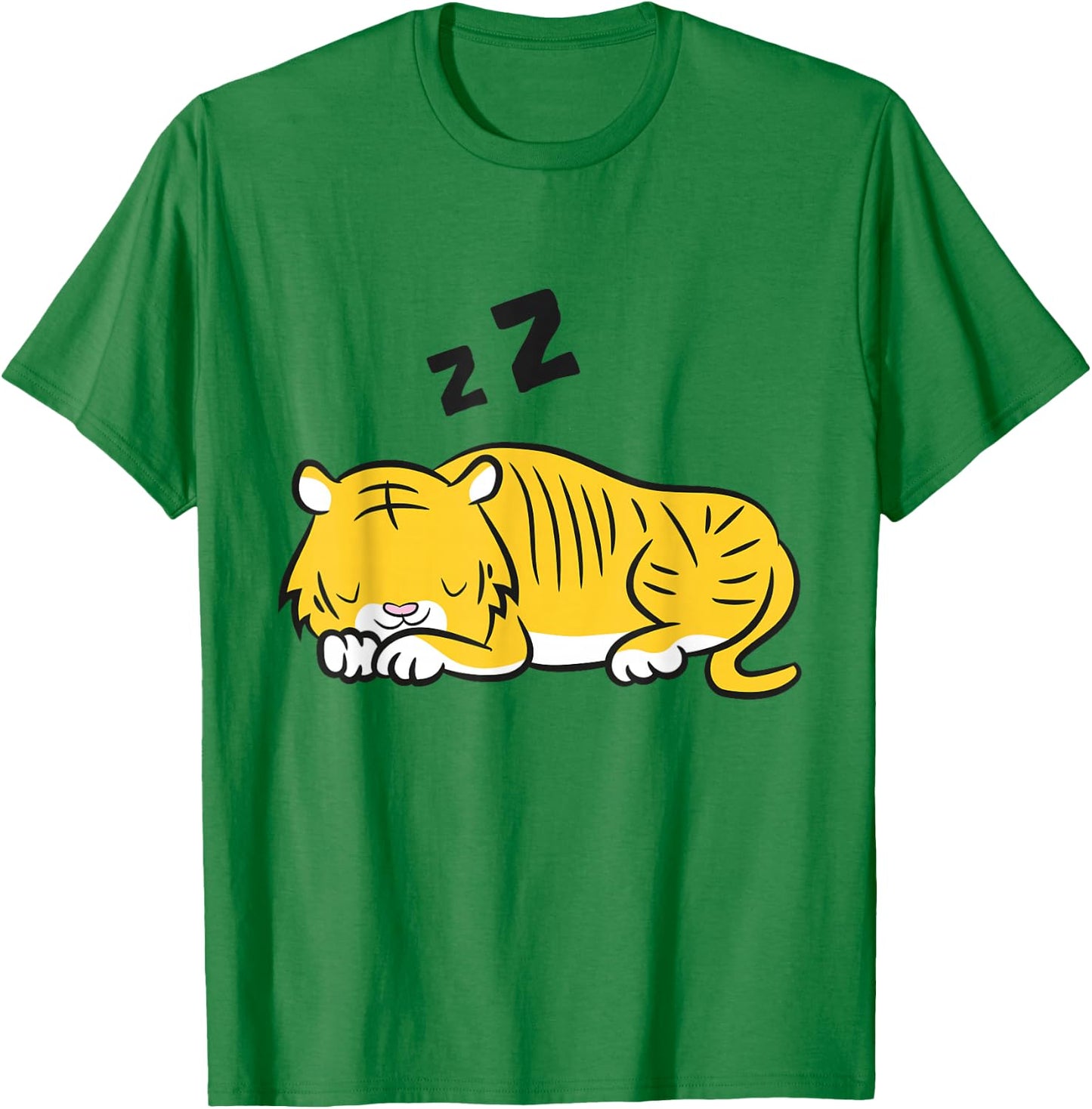 Sleeping Tiger Cute Tiger Pajamas Tiger T-Shirt - T-Shirt | Irish Green