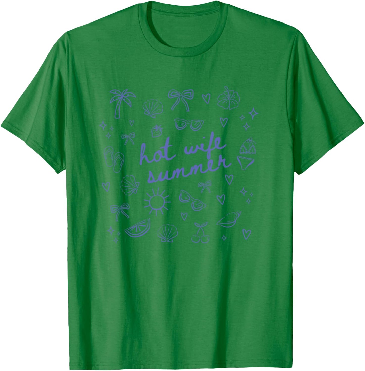 Hot Wife Summer Bride Beach Vacation T-Shirt - T-Shirt | Irish Green