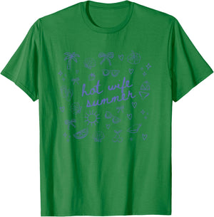 Hot Wife Summer Bride Beach Vacation T-Shirt - T-Shirt | Irish Green