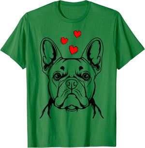 French Bulldog Love Frenchie Woman Gifts T-Shirt - T-Shirt | Irish Green