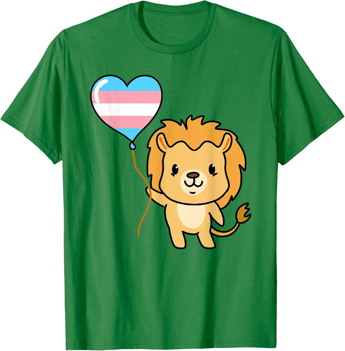 Lion Balloon Trans Pride T-Shirt - T-Shirt | Irish Green