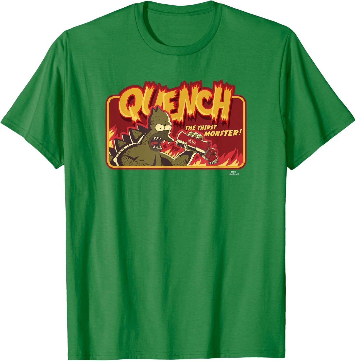 The Simpsons: Treehouse of Horror Halloween Quench Monster! T-Shirt - T-Shirt | Irish Green